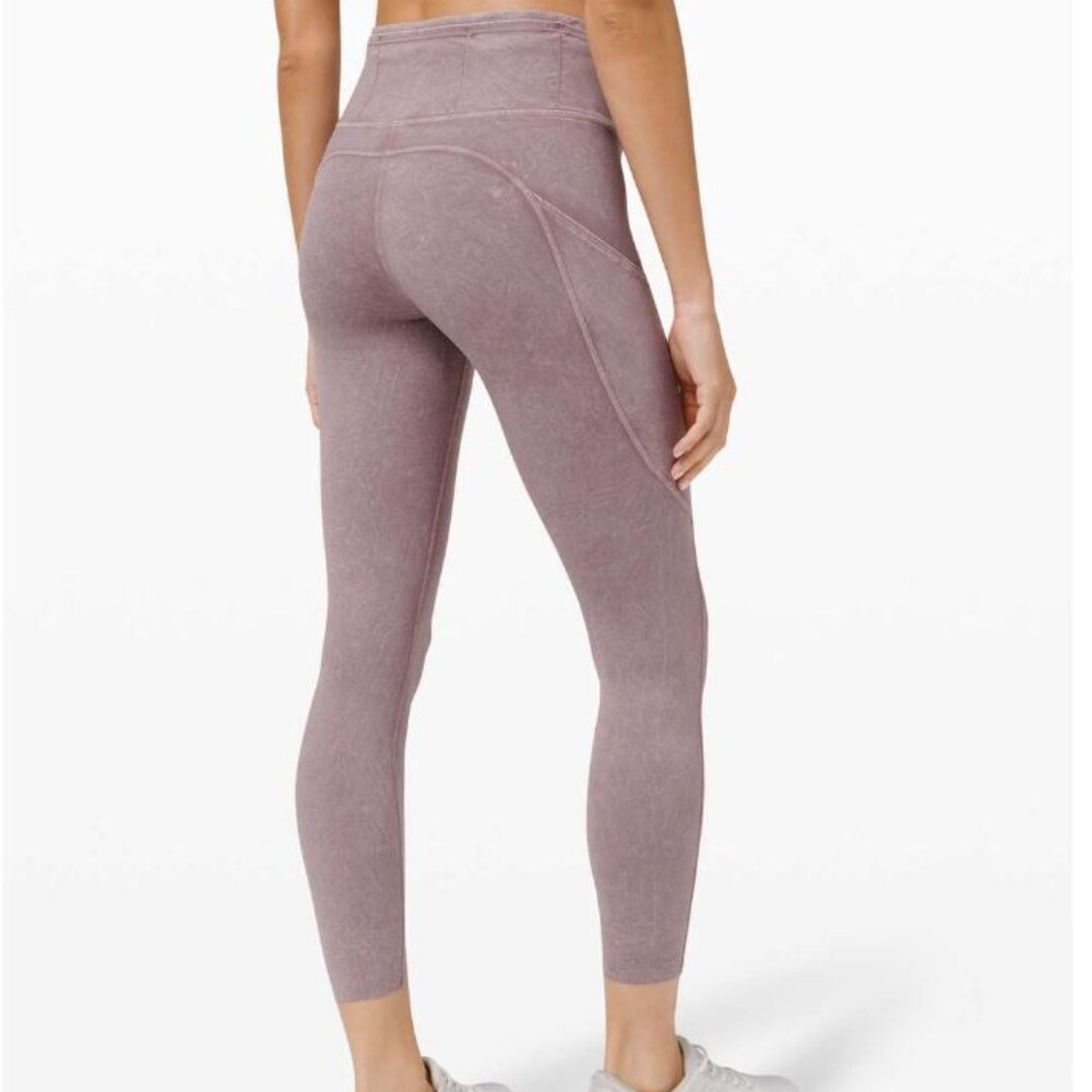 Lululemon Fast and Free Tight II 25" Ice Dye *Non-Reflective Ice Wash
